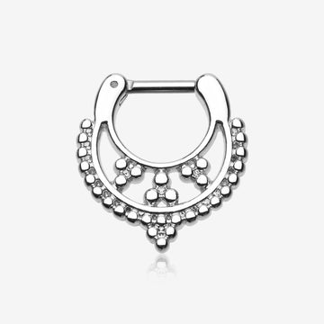 Classic Royal Filigree Septum Clicker-Steel